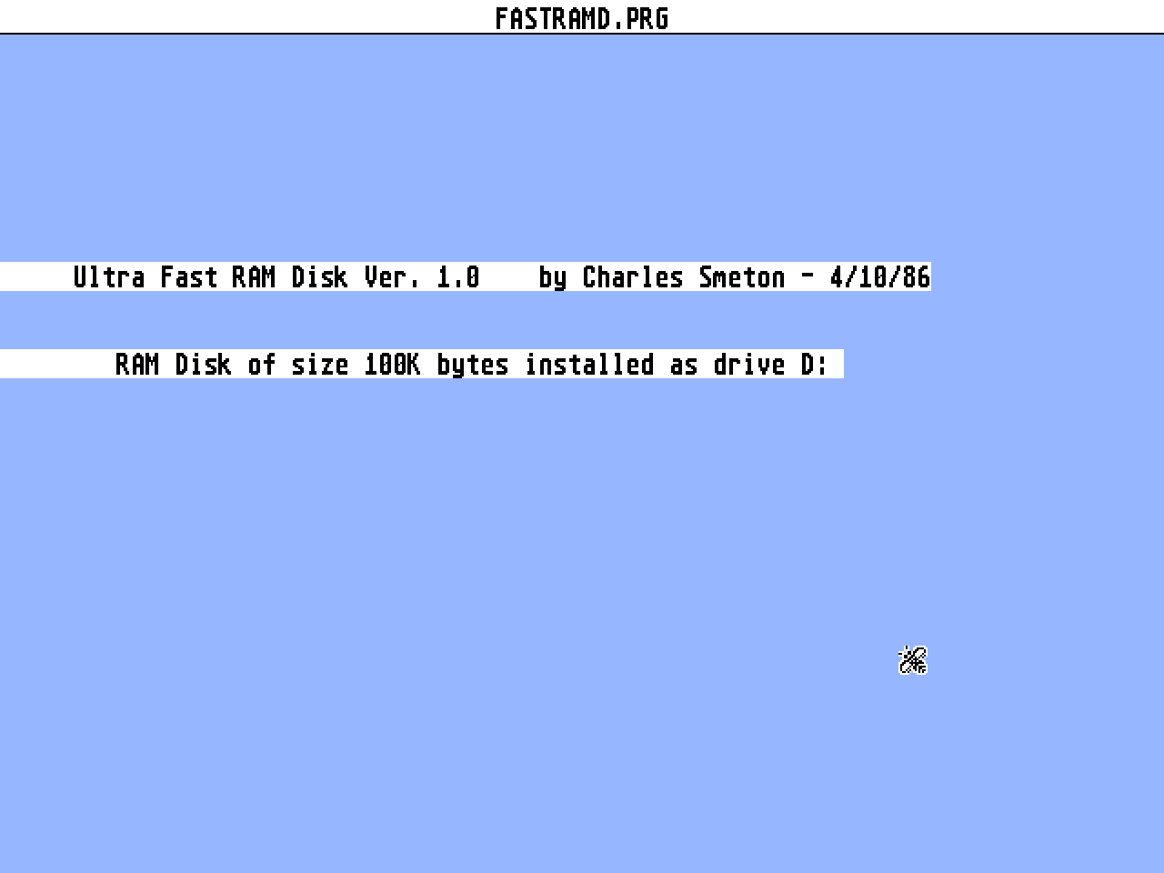 Ultra Fast RAM Disk — screenshot 1